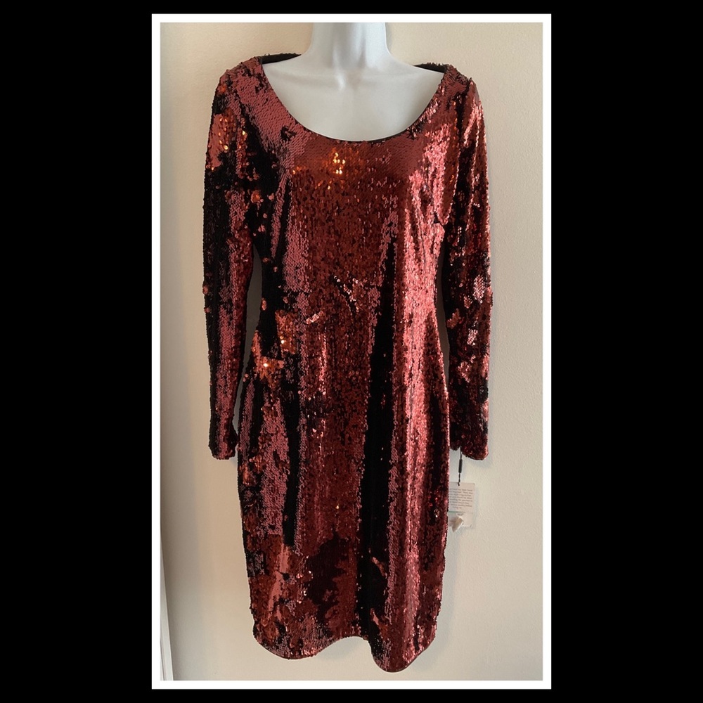 New ! Calvin Klein hand sequined cocktail dress size 8